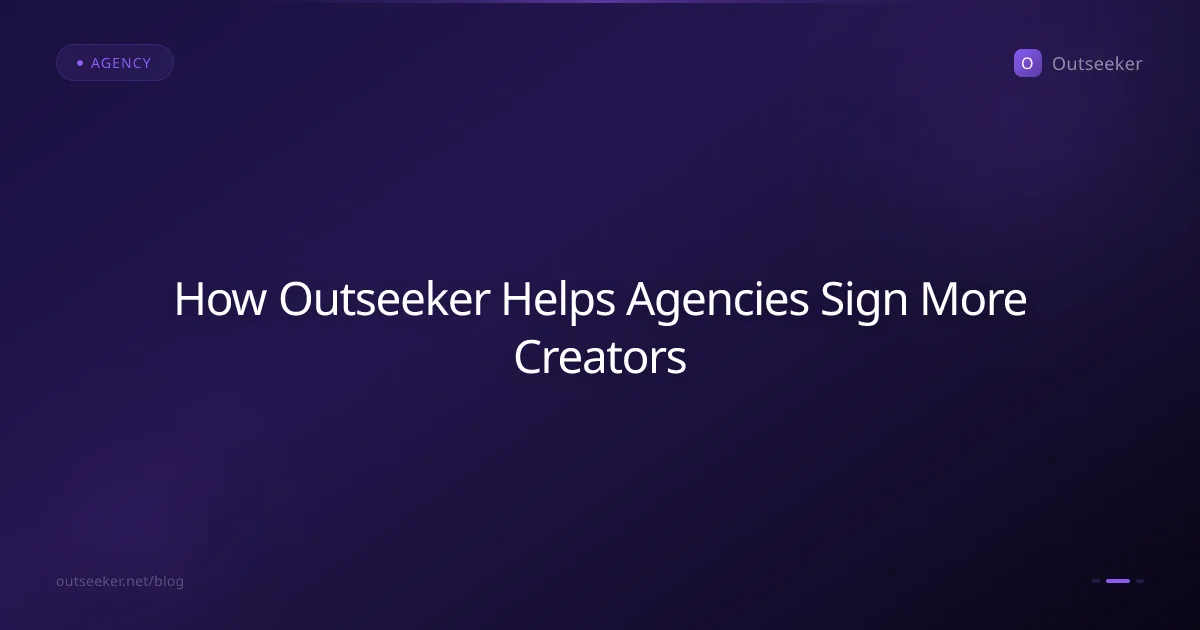 How Outseeker Helps Agencies Sign More Creators
