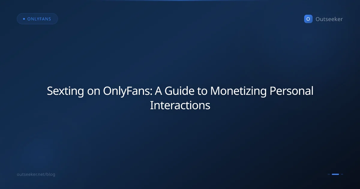 Sexting on OnlyFans: A Guide to Monetizing Personal Interactions